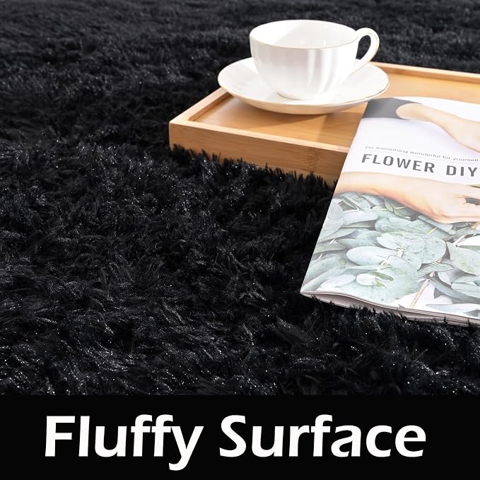 HOMORE 9x12 Area Rugs for Living Room, Modern Shaggy Rugs and Carpets for - Image 4