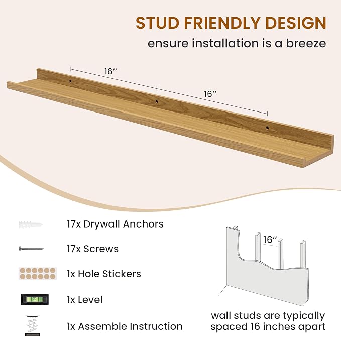 Picture Ledge Shelf, Floating Shelves - Image 5