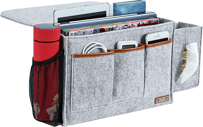 Zafit Bedside Caddy, Large Size Bedside Storage Organizer Bedside Organizer - Image 3