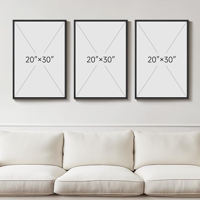 Large 3D Textured Framed Black and White Abstract Wall Art, 3 Piece Modern Wall - Image 4