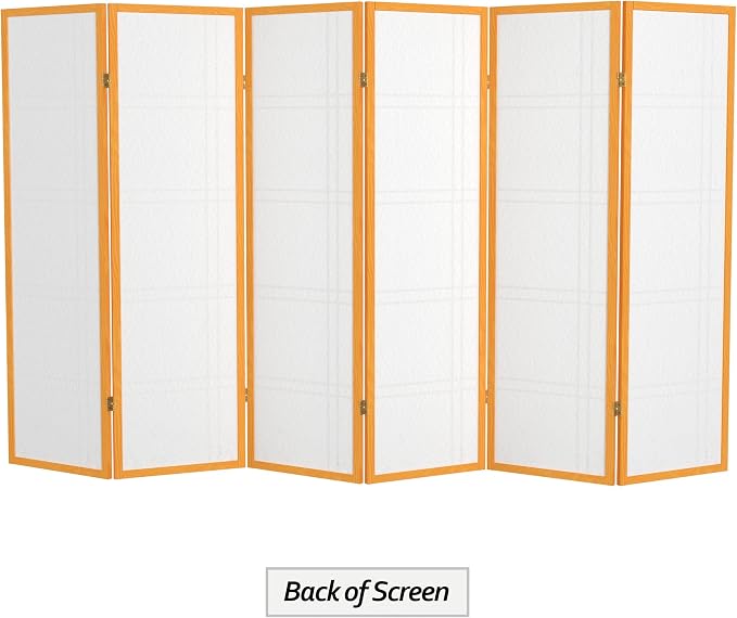 Red Lantern 5 ft. Tall Double Cross Shoji Screen - Image 6