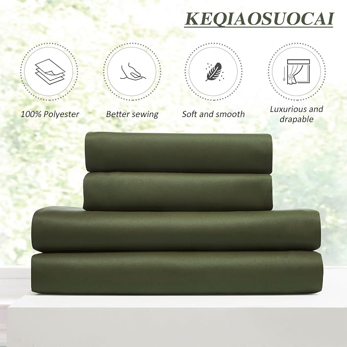 Dark Academia Olive Green Curtains Blackout - Image 4