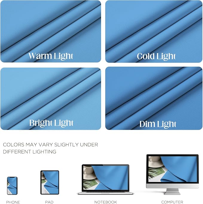 CUCRAF Blackout Curtains 63 inch Length 2 Panels Set, Room Darkening Drapes - Image 4