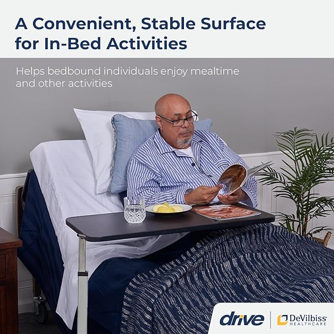 Drive Medical 13003 Non Tilt Top Overbed Table - Image 4