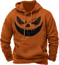Halloween Hoodie Men Graphic Pumpkin Ghost Printed Sweatshirt Casual Trendy Long Sleeve Halloween Hooded Tops with Pockets