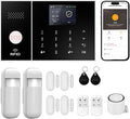 XUK Wireless 4G/GSM/Wi-Fi Security System for Home/Apartment, Smart Security Alarm with Door/Window Sensors, PIR Motion Detector, Compatible with Alexa/Google Home, Easy Installation (13pcs Set)
