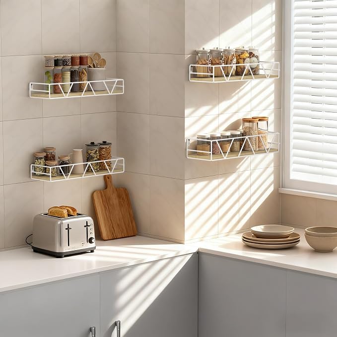 Floating Shelves Set of 4, Wood Wall Shelf, Farmhouse Shelf - Image 4