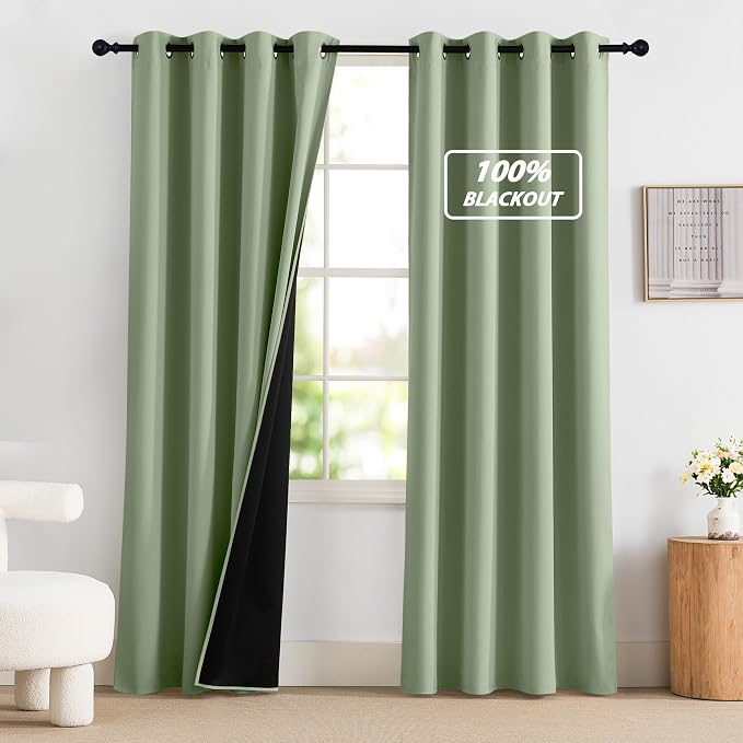 NICETOWN 100% Blackout Curtains 84 inch Long by NICETOWN