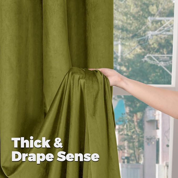 BGment 96 Inch Blackout Velvet Curtains - Image 7