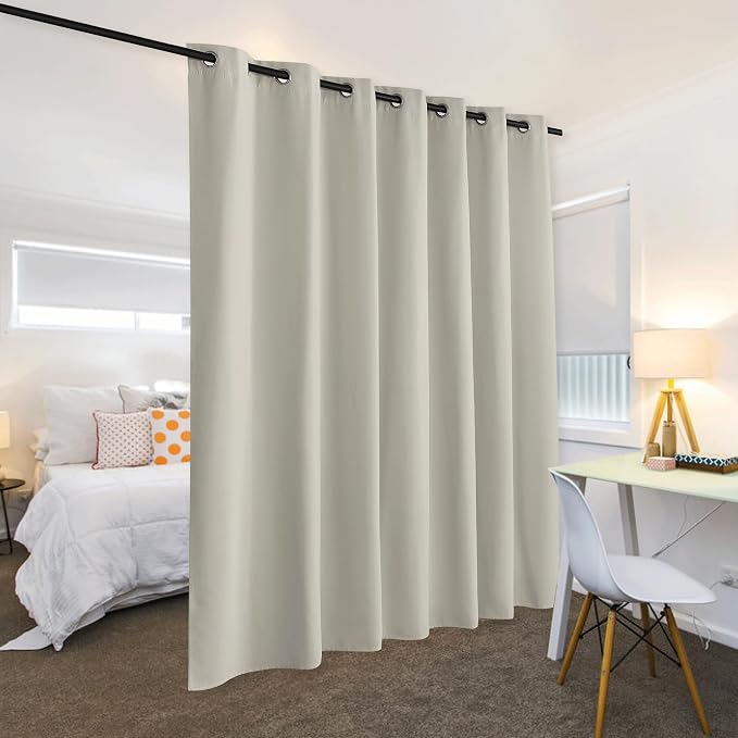 RYB HOME Privacy Curtain for Sliding Glass Door Locker Room Basement Closet | - Image 3