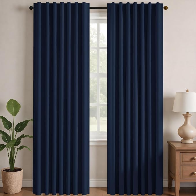 Deconovo Blackout Curtains for Bedroom, Living Room Curtains 63 Inches Long | by Unknown