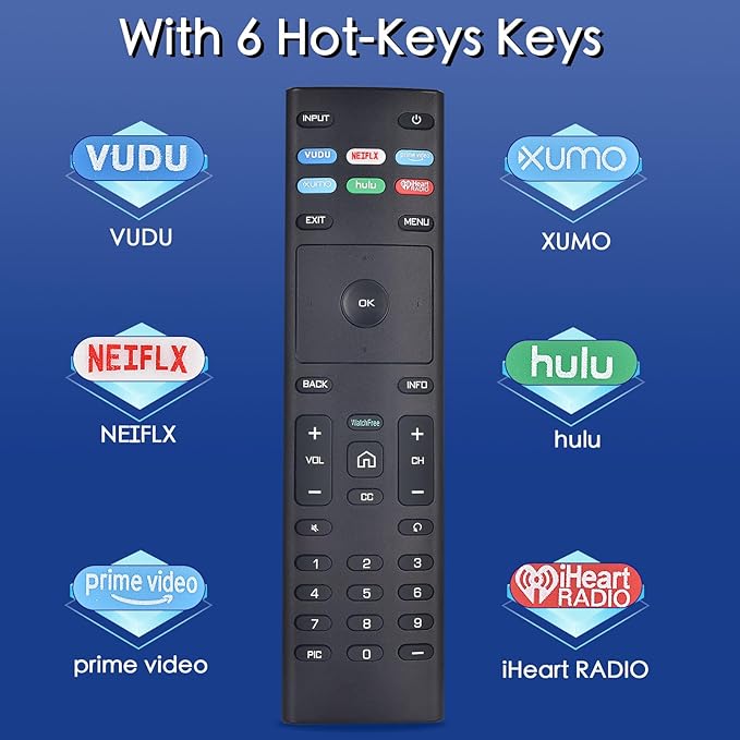 XRT136 for Vizio Smart TV Remote,Replacement Control for Vizio Smart LED LCD HD 4K UHD HDR TVs D-Series,E-Series, M-Series, P Series, PX Series, V-Series