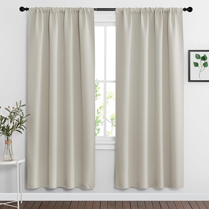 RYB HOME Curtains for Bedroom Living Room Nursery Office 63 inches Long | by RYBHOME