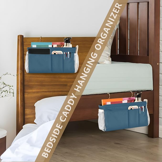 DOMIKING Caribbean Blue Bedside Caddy - Image 7