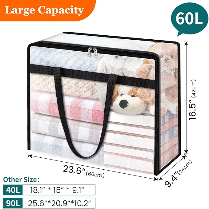 TasticTotes 6 Pack Clear Storage Bags - Image 2