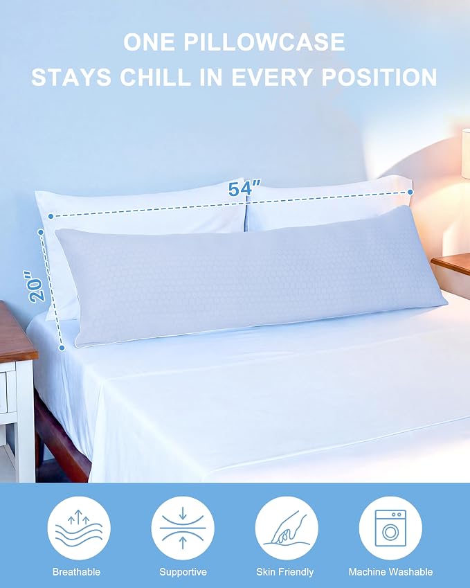 YZ HOME Cooling Body Pillow for Adults, Cold Touch Fabric | Body Pillow for - Image 6