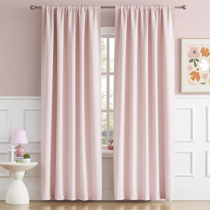 Cute Pink Room Darkenig Curtains 90 Inches Long - Image 2