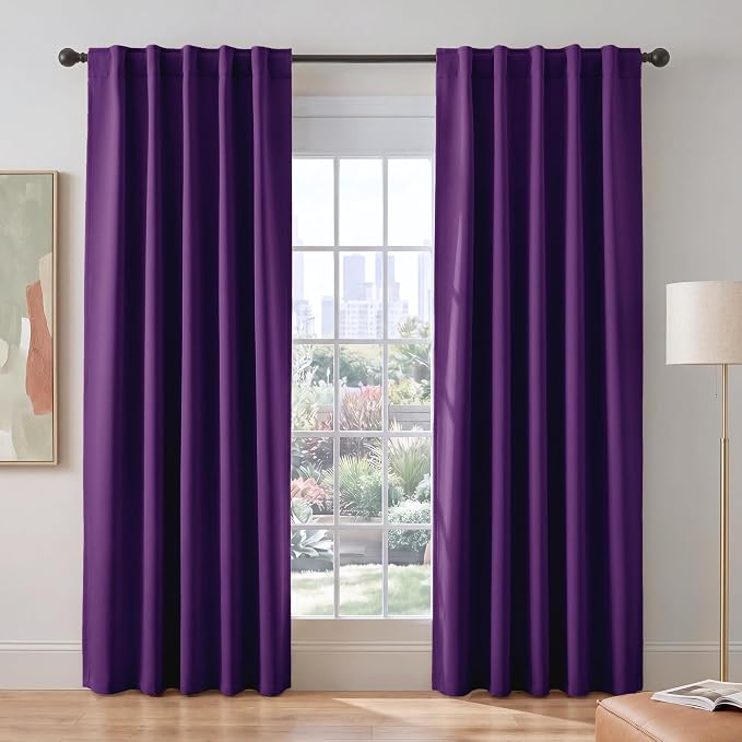 PONY DANCE Purple Blackout Curtains by PONYDANCE