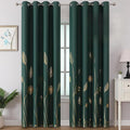 Green Blackout Curtains for Living Room 90 Inches Long, Room Darkening Energy by ESTELARTEXTILER