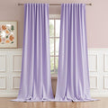 Lavender Curtains Room Darkening Curtains，Rod Pocket and Back Tab Thermal by DUALIFE