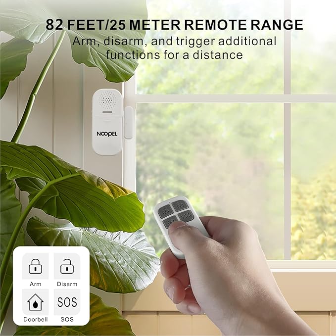 Door Alarms for Kids Safety, 2 Pack 130dB Window Sensor Pool Alarms When Opened for Home Security, 2-in-1 Alarm & Chime, 5-Level Volume Control, Door Chimes When Door Opens with Remote