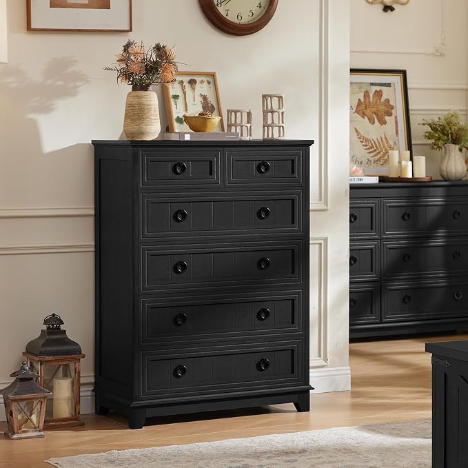 Joaxswe Farmhouse 6 Drawer Dresser - Image 12