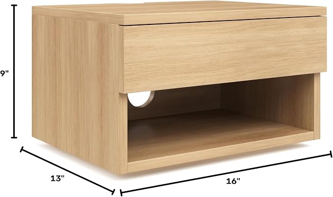 Nathan James Jackson Wall Mounted Floating Bedroom Nightstand - Image 2
