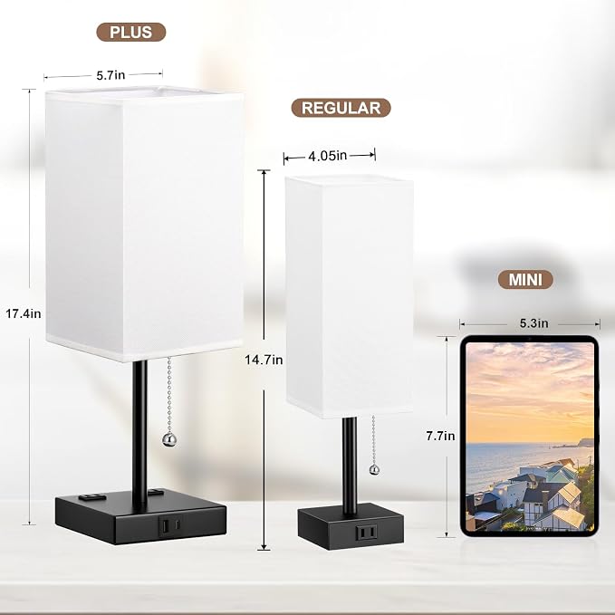 Bedside Lamp for Bedroom Set of 2 - Image 8