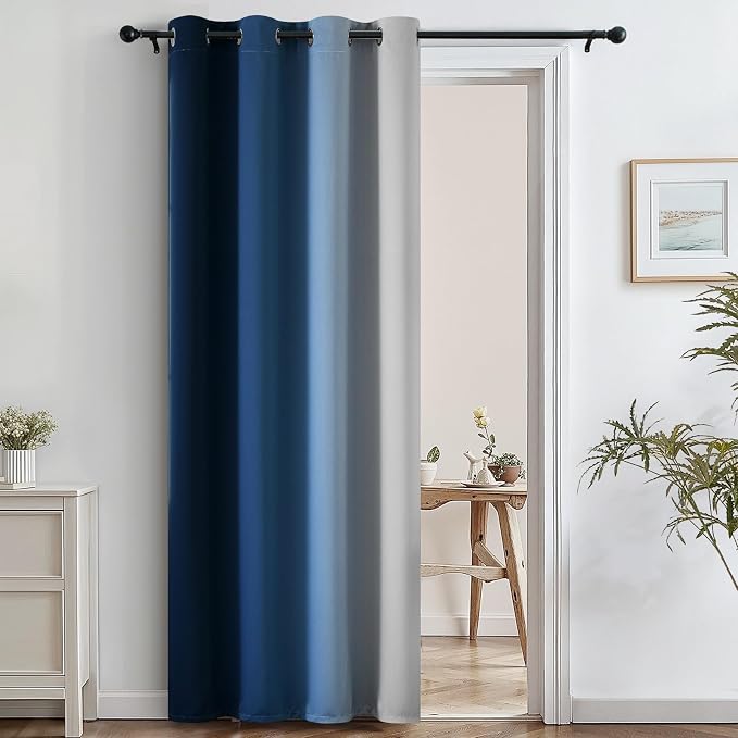 SimpleHome Blue to White Ombre Room Darkening Curtains 84 inches, 1 Panel | by SimpleHome