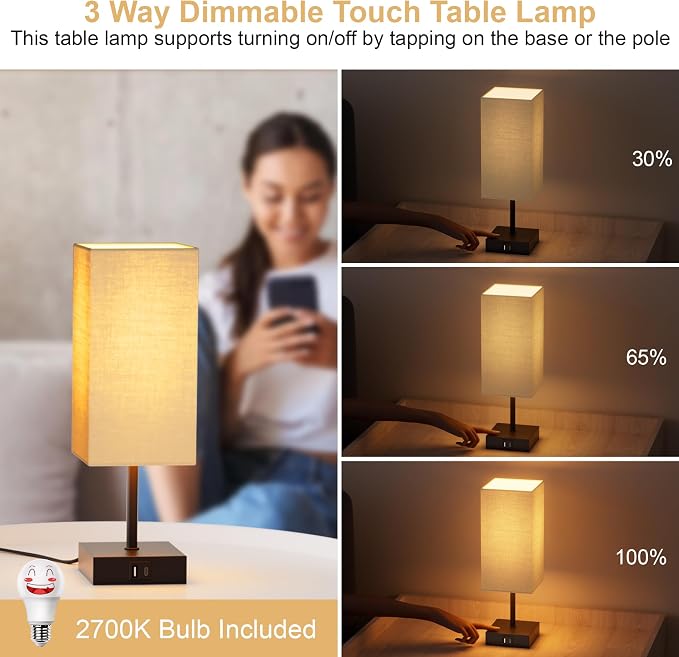 Bedside Table Lamp for Bedroom - Image 2