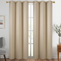 Diraysid Beige Grommet Blackout Curtains by Diraysid%2C+refresh+your+life