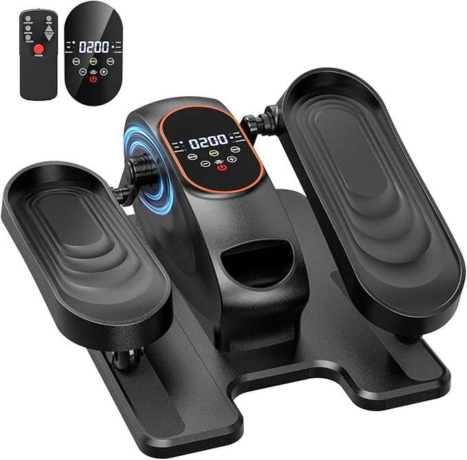 2025 New Under Desk Elliptical Machine,Portable Seated Pedal Exercise Machine for Seniors, 12 Adjustable Speed Elipse Leg Exerciser with Remote Control,Quiet Foot Exercise Machine for Home Office