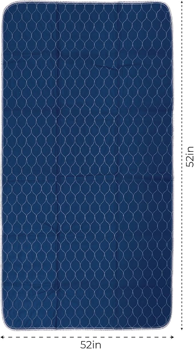 Premium Quality Bed Pad, Quilted, Waterproof, and Washable, 34" x 52" The Best Underpad Sheet Protector for Children or Adults with Incontinence (Dark Navy 34”x52” (300 Washes)