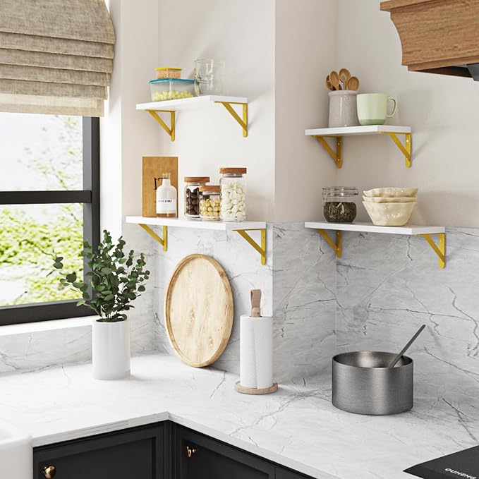 YGEOMER 4 Different Sizes Floating Shelves - Image 5