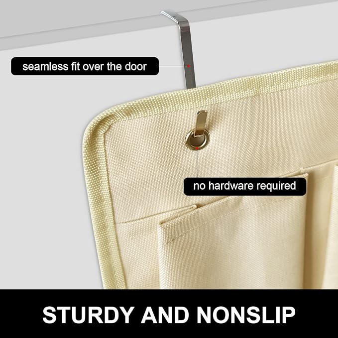 RVZONE RV Shoe Pockets 10 Pockets Heavy Hanging Bedside Storage Organizer - Image 7