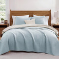 Twin Quilt-Lightweight Bedspreads Sky Blue Twin Quilt Bedding Set | Soft by WRENSONGE