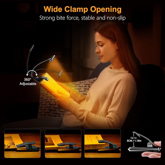 Gritin 19 LED Rechargeable Book Light - Image 6