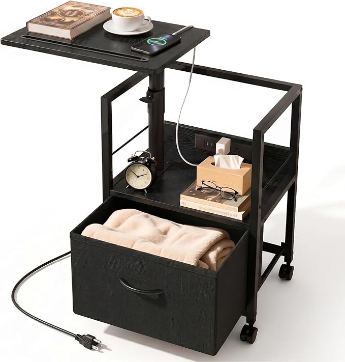 Faesun Swivel Lift Top Nightstand by Faesun