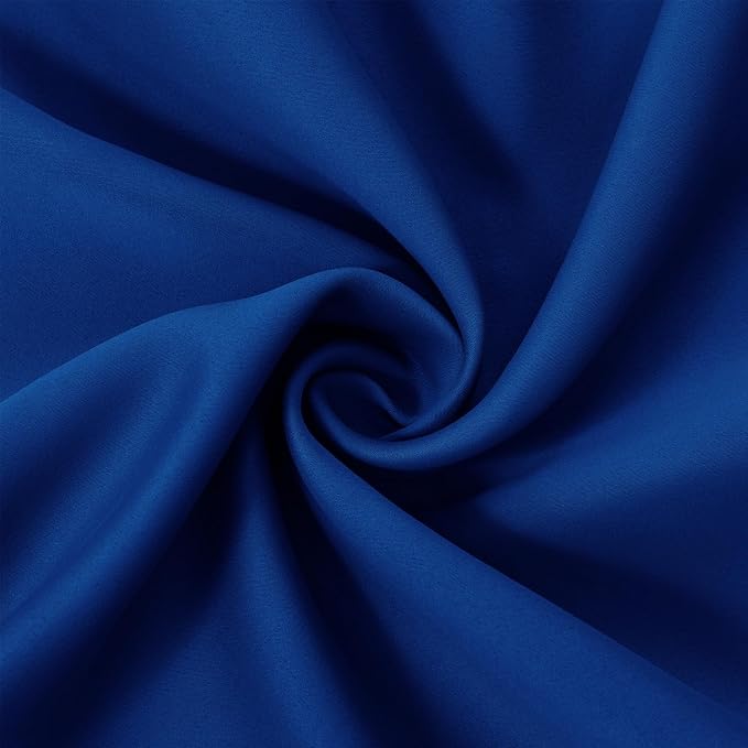 Blackout Curtains 40 x 63 inch/Royal Blue Curtains Set of 2 Panels/Thermal - Image 6