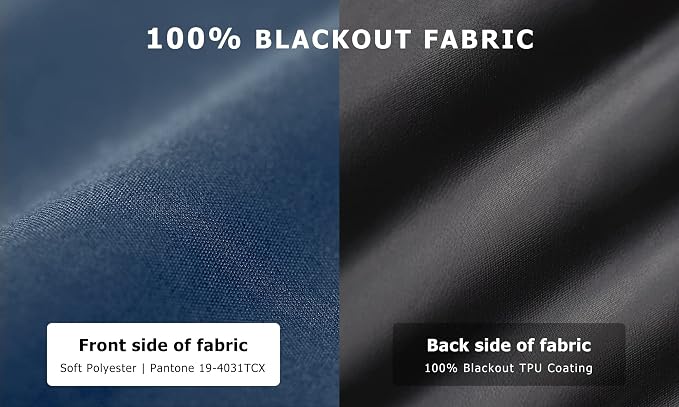 LazBlinds 100% Blackout Roller Shades, Thermal Insulated UV Protection Privacy - Image 2