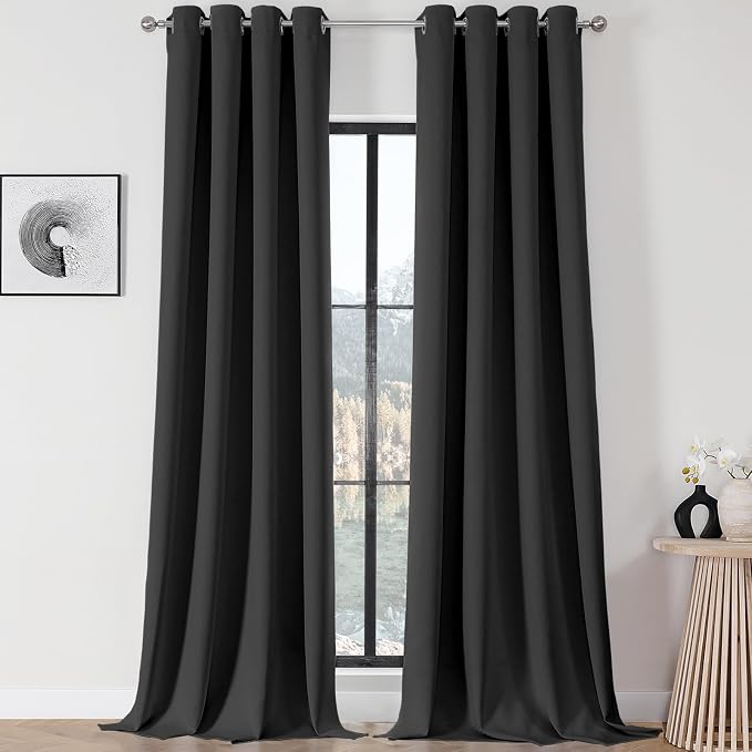 Joydeco 120 inches Long Blackout Curtains 2 Panels Set, Thermal Insulated by JOYDECO