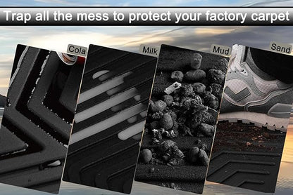Aiqiying Floor Mats Compatible with Toyota Camry 2012-2017,All Weather Carpet Protector 3D Waterproof Durable Odorless Custom-Fit for 2007-2011 Camry Floor Liner Full Set TPE Car Liners