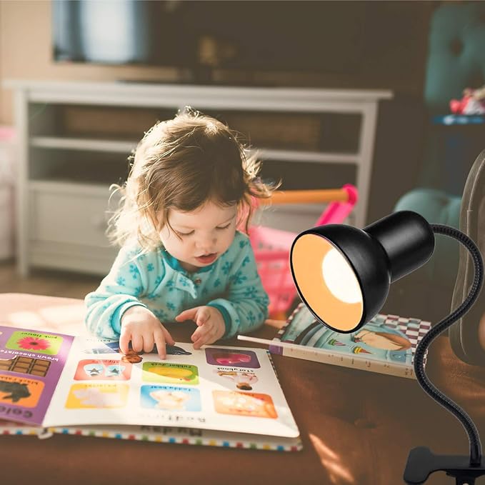 Desk lamp, Clip on Lamp, Clip On Reading Light, Gooseneck Lamp On Cable | - Image 7