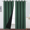 100% Blackout Dark Green Curtains by Lemomo