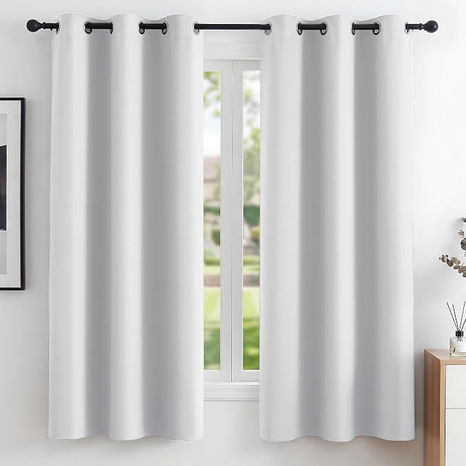 Deconovo Blackout Curtains for Bedroom and Living Room 63 Inches Long | Black by Unknown