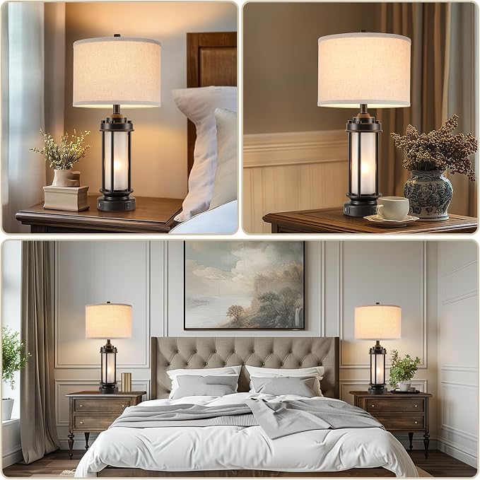 AIEAMPDO 25'' Set of 2 Modern Table Lamps - Image 3