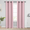 COSVIYA Grommet Room Darkening Pink Curtains 84 inch Long by COSVIYA