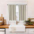 RYB HOME 100% Blackout Basement Curtains 36 inches Long, Heat & UV Blocking | by RYBHOME