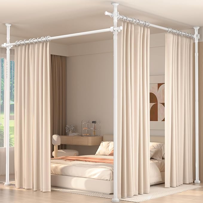 Room Divider for Room Separation, 4-10ft 28-140inch Adjustable Temporary by homefurnishing