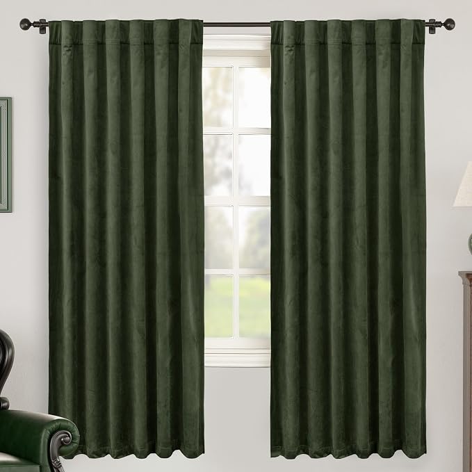 BGment 72 Inch Velvet Blackout Curtains by BGment